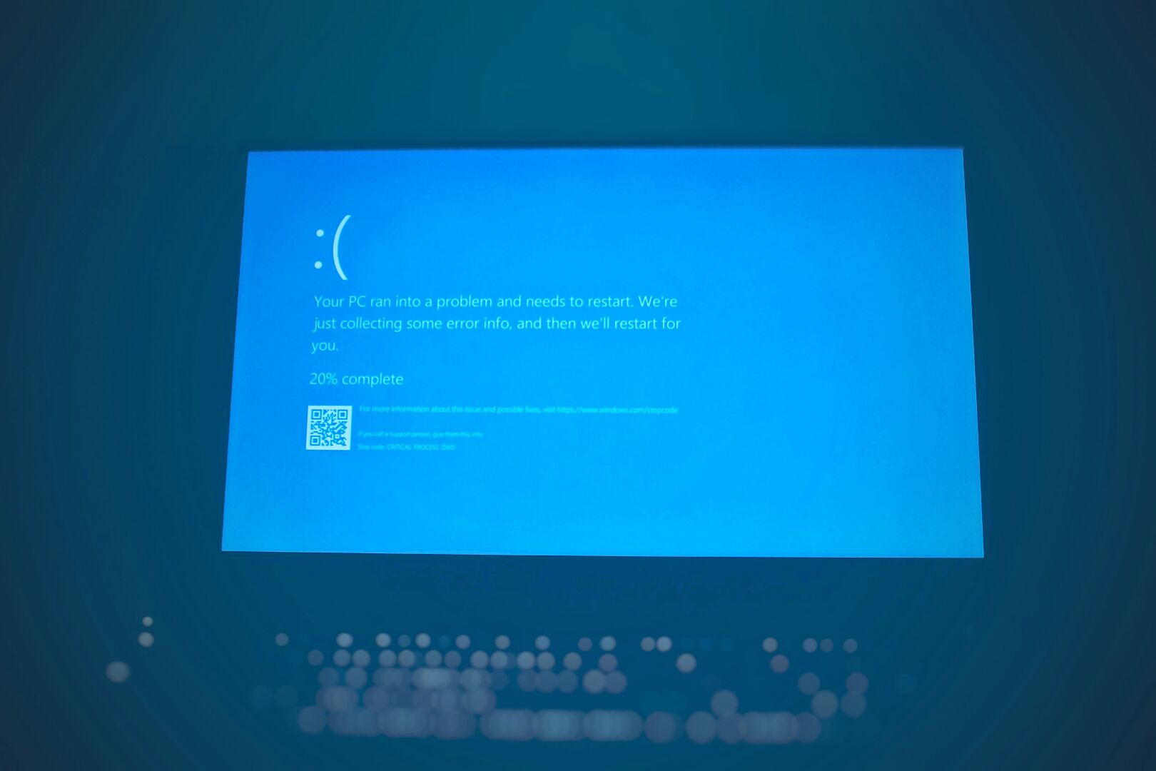 BSOD, l'écran bleu de la mort.
