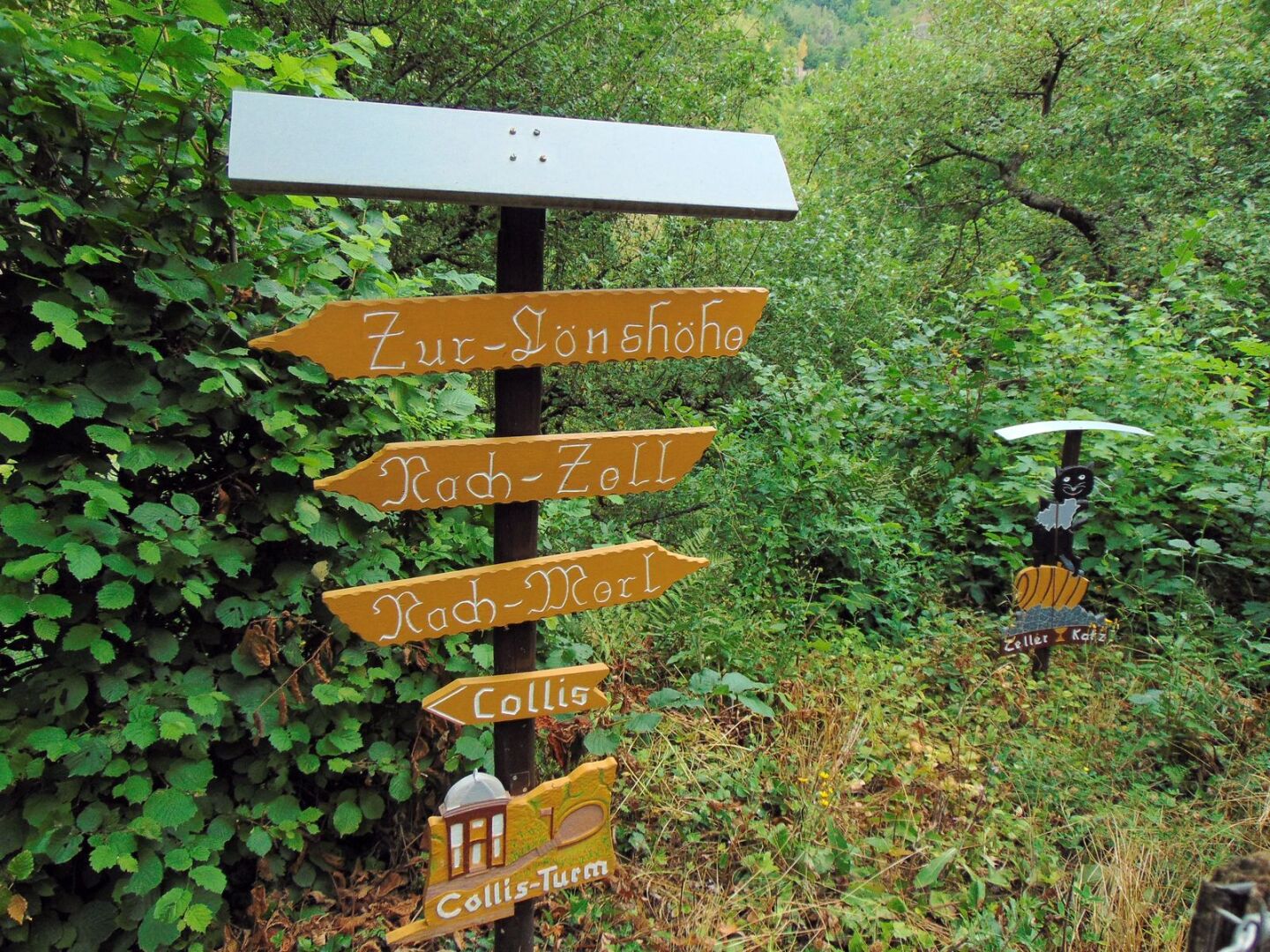 Indications des destinations des sentiers