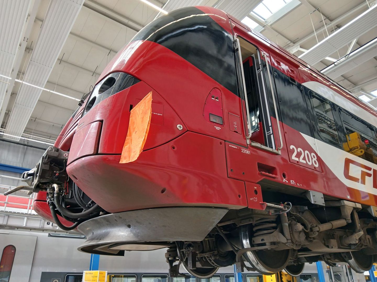Avant d'une rame automotrice Z 2200