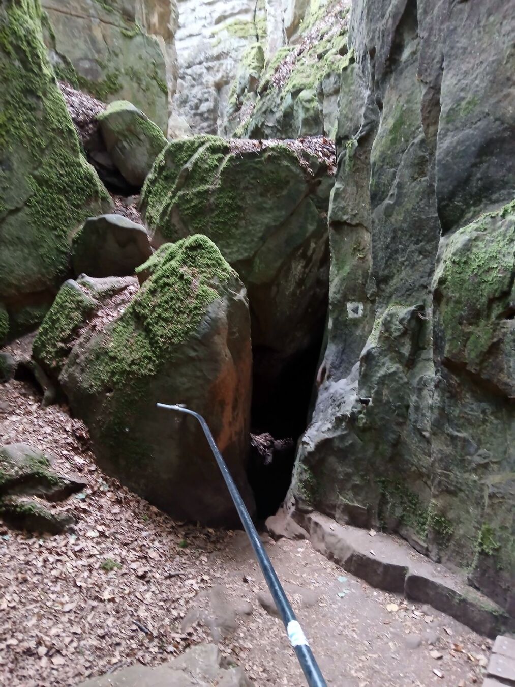 L'entrée de la gorge du diable, un passage très étroit.